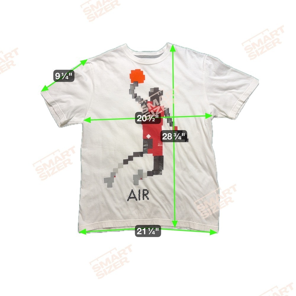 Air Jordan T-Shirt White Pixel Art Jumpman Graphic Tee - Picture 4 of 4